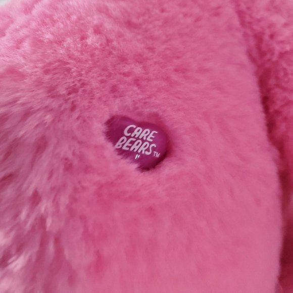 Care Bears 14" Cheer Bear‎ Rainbow Belly Symbol Pink Teddy Bear - Picture 5 of 6
